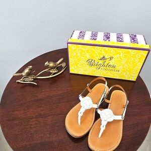 Brighton- Aiden Sandal White Leather